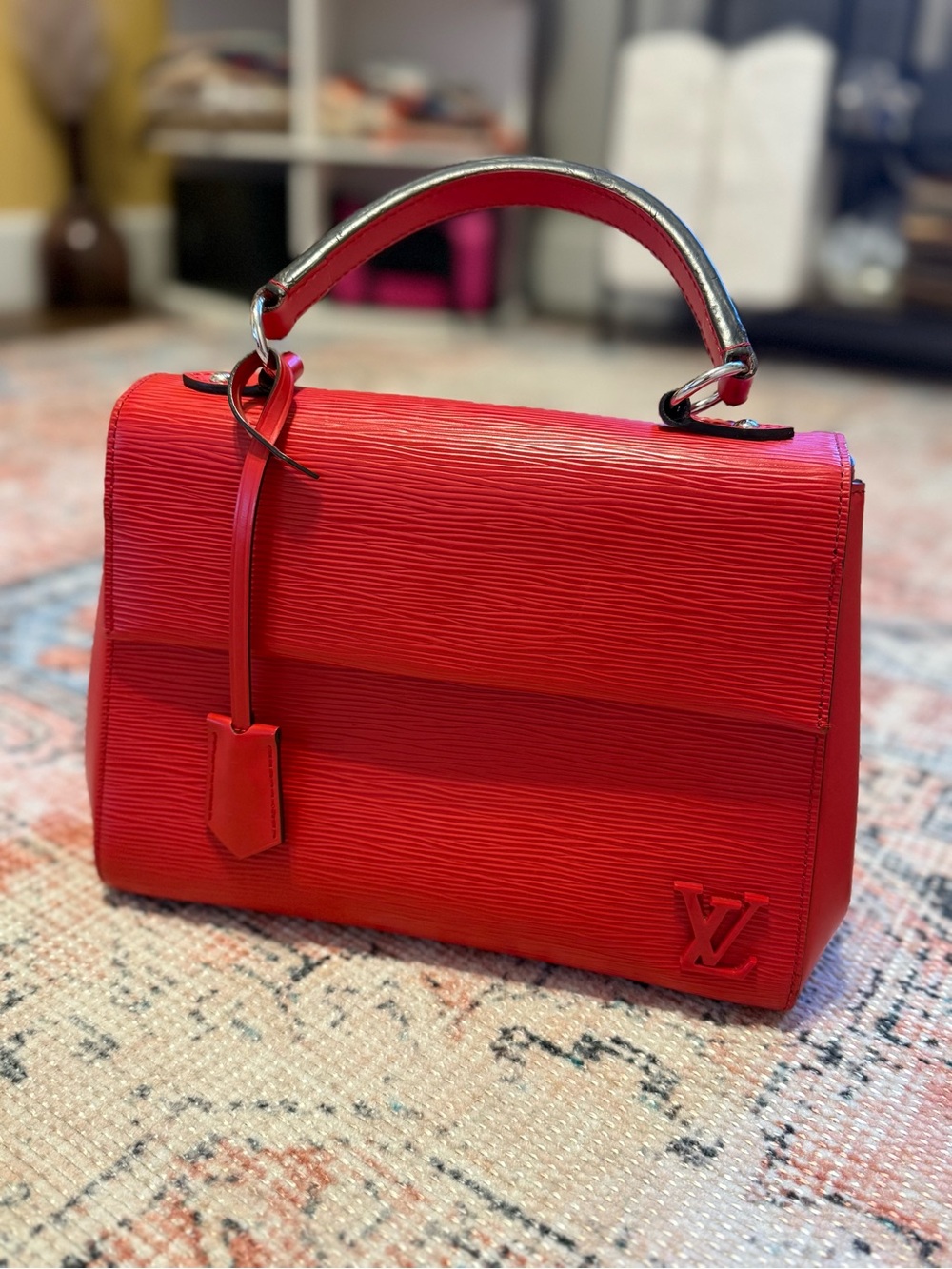 Authentic Vintage Louis Vuitton Cluny BB in red Epi leather